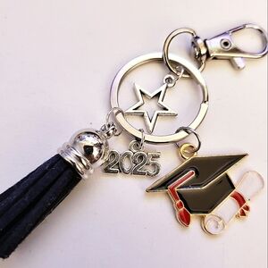 Handmade 2025 Graduate Keychain